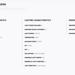 Spot LED incastrabil MINI-OPTIC Black downlight LED 12/18W 2700K 56 grade 1565/2100 lm 110427 universul-luminii.ro