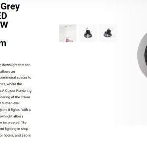 Spot LED incastrabil MINI-OPTIC Grey downlight LED CRI95 17/24W 3000K 56° 1920/2615 lm 110747 universul-luminii.ro