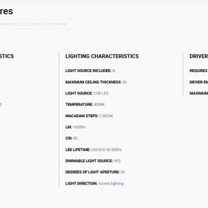 Spot LED incastrabil MINI-OPTIC White downlight LED 12/18W 4000K 56° 1750/2350 lm 110547 universul-luminii.ro