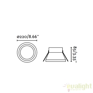 SPOT LED INCASTRABIL MODERN SON-2 24W 42929 62487 universul-luminii.ro