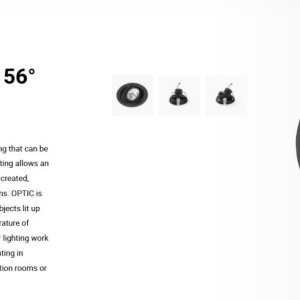 Spot LED incastrabil OPTIC Black downlight LED 18/25W 4000K 56° 2350/3105 lm 110977 universul-luminii.ro