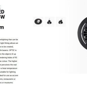 Spot LED incastrabil OPTIC Black downlight LED CRI95 24/36W 4000K 20° 2875/4070 lm 111097 universul-luminii.ro