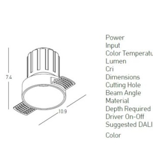 Spot LED incastrabil Trimless alb 6W 3000K 155357 universul-luminii.ro