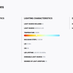 Spot LED incastrabil TULIPA Black recessed downlight 7W 55° 3000K CRI90 triac 111747 universul-luminii.ro