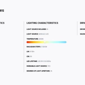 Spot LED incastrabil TULIPA White recessed downlight 10W 36° 4000K CRI90 casambi 112907 universul-luminii.ro