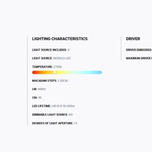Spot LED incastrabil TULIPA White recessed downlight 7W 15° 2700K CRI90 110847 universul-luminii.ro