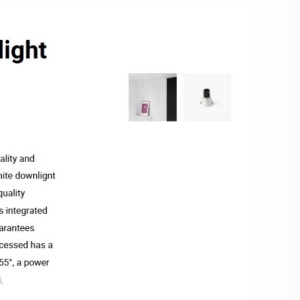 Spot LED incastrabil TULIPA White recessed downlight 7W 55° 4000K CRI90 dali 111787 universul-luminii.ro