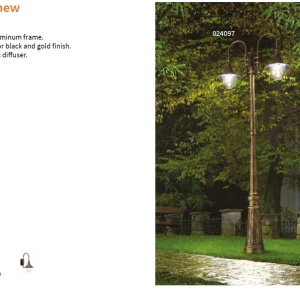 Stalp de exterior cu protectie IP44 CIMA PT2 COFFEE 246840 IDL 65727 universul-luminii.ro