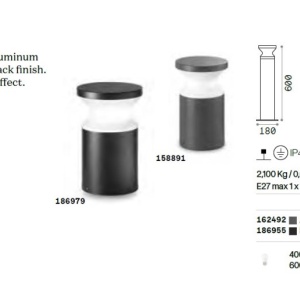 Stalp exterior design modern TORRE pt1 h60 antracit 56397 universul-luminii.ro