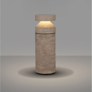 Stalp exterior din travertin LED IP65 Balma 251297 universul-luminii.ro