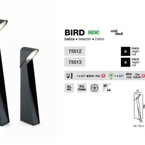 Stalp exterior IP44 Bird 75513 52787 universul-luminii.ro