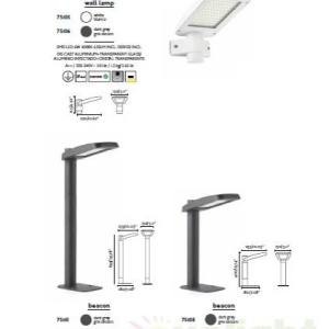 Stalp exterior IP44 LED H66cm Yak 75110 176407 universul-luminii.ro