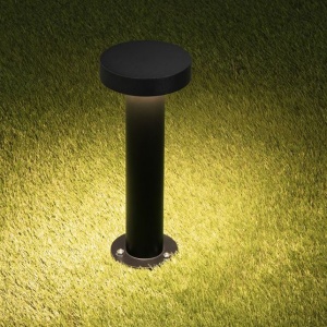 Stalp exterior IP65 LED 3000K GONG negru H-30cm - Img 6