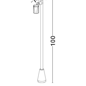 Stalp exterior Spot directionabil IP65 SPY H-100cm 251167 universul-luminii.ro