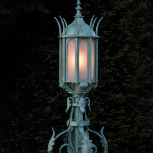 Stalp iluminat exterior din fier forjat, AL6651 94747 universul-luminii.ro