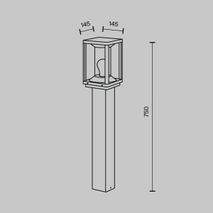 Stalp iluminat exterior IP54 Cell H-75cm 219587 universul-luminii.ro