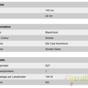 Stalp iluminat exterior stil clasic IP43 H140 Puchberg AL 11K/82576 schwarz-gold/rauch OR 48077 universul-luminii.ro