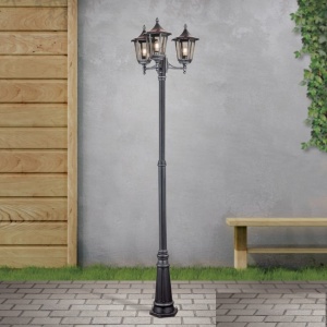 Stalp iluminat exterior stil clasic IP43 H255 Hermine AL 11K/82549/A schwarz-silber OR 172527 universul-luminii.ro