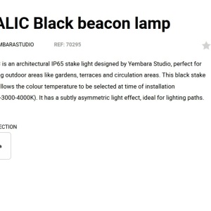 Stalp LED de exterior design modern IP65 BALIC 39cm Black 214647 universul-luminii.ro