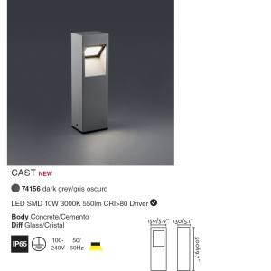 Stalp LED iluminat exterior design modern IP65 CAST H-50cm 92517 universul-luminii.ro