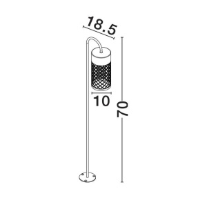 Stalp LED iluminat exterior IP65 MOTLEY H-70cm corten 558997 universul-luminii.ro