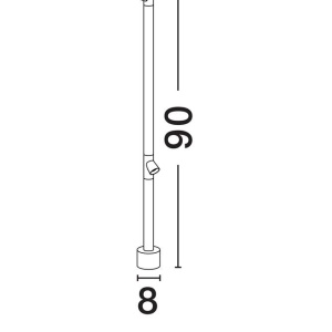 Stalp LED iluminat exterior modern IP65 LORD H-90cm 179407 universul-luminii.ro