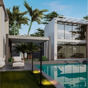 Stalp LED iluminat exterior modern IP65 LORD H-90cm 57587 universul-luminii.ro