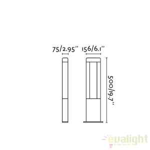 STALP LED ILUMINAT EXTERIOR NANDA H50cm 71216 48247 universul-luminii.ro