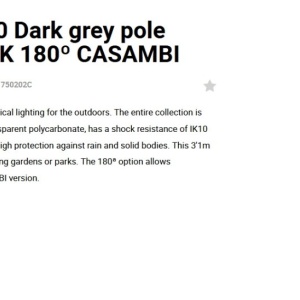 Stalp LED iluminat exterior simetric 180º IP65 RUSH 310cm 2700K CASAMBI 128707 universul-luminii.ro