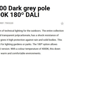 Stalp LED iluminat exterior simetric 180º IP65 RUSH 370cm 4000K DALI 129267 universul-luminii.ro