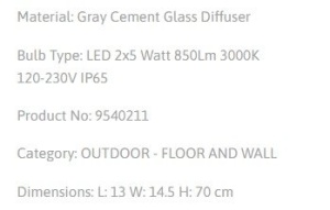 Stalp LED mediu pentru exterior design modern IP65 Aran H-70cm 250377 universul-luminii.ro