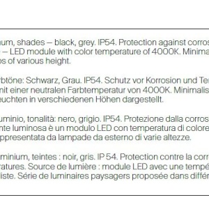 Stalp LED mic pentru iluminat exterior IP54 Essen gri H-65cm 180017 universul-luminii.ro