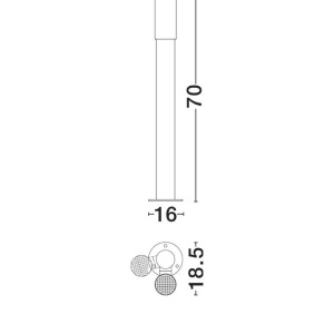 Stalp LED reglabil iluminat exterior IP65 PEC H-70cm 558967 universul-luminii.ro