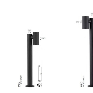 Stalp LED reglabil iluminat exterior IP65 PEC H-90cm 558937 universul-luminii.ro