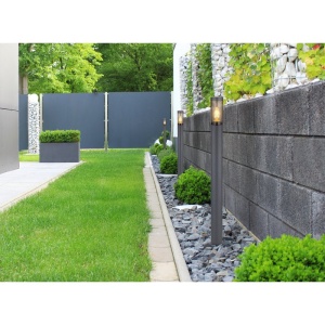 Stalp mediu pentru iluminat exterior design modern IP44 Boston antracit 135717 universul-luminii.ro