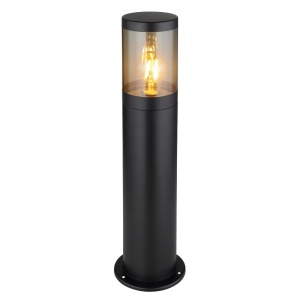 Stalp mic pentru exterior design modern IP44 Xeloo negru, fumuriu