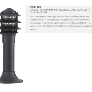 Stalp modern de exterior IP44 Outdoor H-45cm 1075-450 SRT 74997 universul-luminii.ro