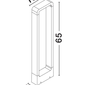 Stalp pentru exterior, terasa sau gradina, PAUL H-65cm 152887 universul-luminii.ro