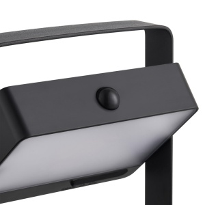 Stalp solar cu senzor de miscare, protectie IP44, Saulio negru 244197 universul-luminii.ro