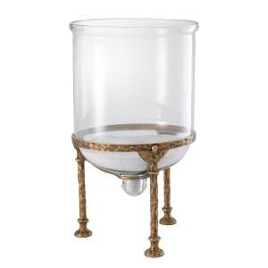 Suport lumanare LUX Grace, alama finisaj vintage 113691 HZ - Img 3