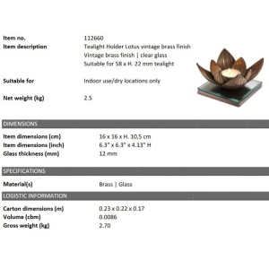 Suport lumanare, obiect decorativ design LUX Lotus - Img 6