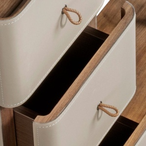 Suport pentru haine cu oglinda si sertare Coat Rack - Img 5