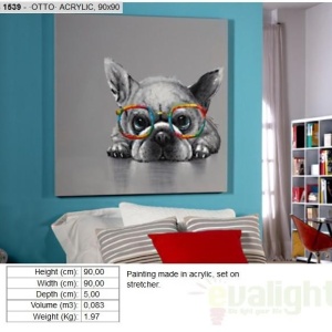 Tablou decorativ modern, dim.90x90cm, OTTO 781539 - Img 2