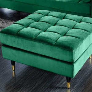 Taburete elegant Cozy Velvet 80cm, catifea verde smarald - Img 7
