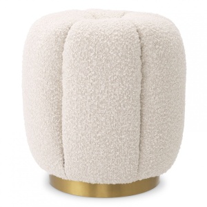 Taburete elegant design LUX Orchanic, Bouclé cream