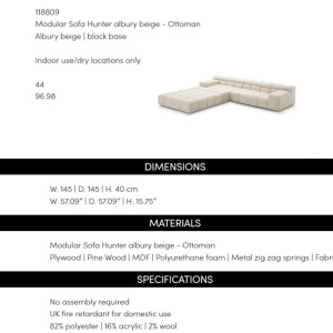Taburete, Modul pentru canapeaua design LUX Hunter - Img 10