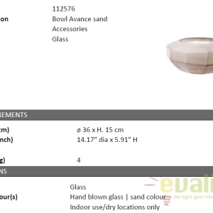 Vas decorativ design elegant Avance diam.36cm 112576 HZ - Img 3