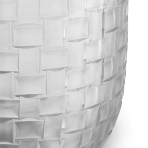 Vas decorativ design LUX realizat manual din sticla Varese L frosted - Img 5
