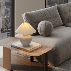 Veioza decorativa, Ceramica, Tesatura, Alb, LUPE 245477 universul-luminii.ro