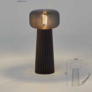 Veioza design modern decorativ Faro negru/crom 220577 universul-luminii.ro